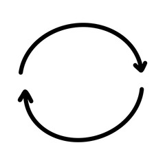 Minimal circular refresh arrow symbol