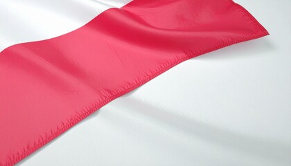 Poland national flag with horizontal white and red stripes, rendered in waving fabric texture—symbolizing peace, valor, and national pride.