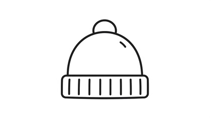 Winter Knitted Hat Illustration.