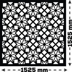 Square Pattern Vector Art, Square Pattern Design. Square jali Design, Square Gate EPS Vector.