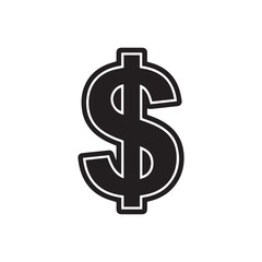 Bold Black Dollar Sign Icon