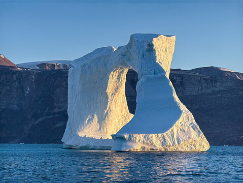 Nature is the best sculptor. Greenland, Uummannaq fjord with icebergs