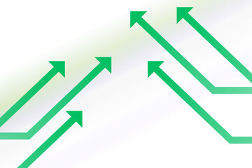 Green arrow pointing up on transparent background, isolated on transparent background