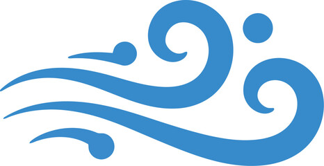 Abstract blue swirls flowing wave motion design element vector