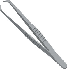 Precision surgical tweezers medical instrument vector