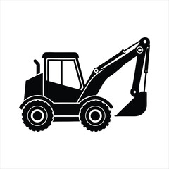 Compact Backhoe Vector Art Design Collection  
