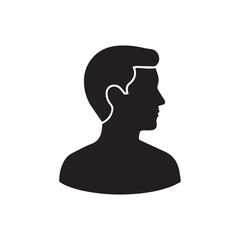 Silhouette of a Man's Profile