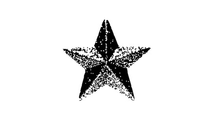 Obraz premium Textured Black Star Graphic with Grunge Effect and Detailed Points.