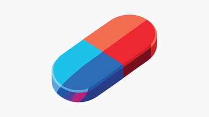 Vector art of colorful pill, representing medicine, treatment, and healthcare