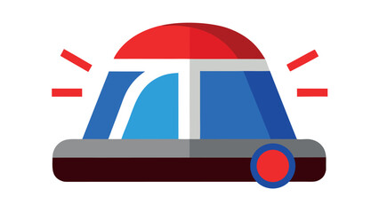 Illustration of a red and blue flashing light, emergency concept
