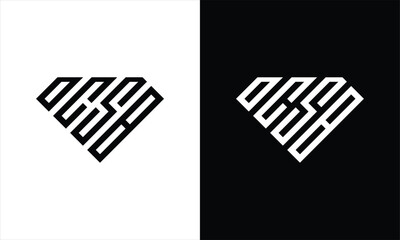 Dynamic diamond logo design showcasing abstract geometric shapes in contrasting black and white backgrounds