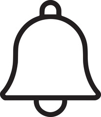 Black vector icon notification bell | minimal flat design | alert icon