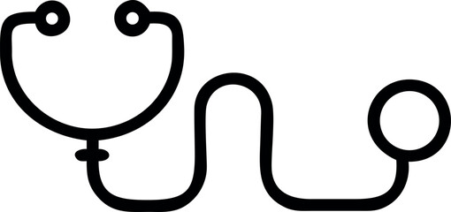 Vector art of stethoscope illustration, a medical instrument for auscultation