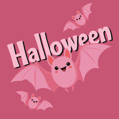Vector illustration Halloween of bats for flayer, poster, card