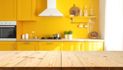 Bright Yellow Kitchen Interior Design.