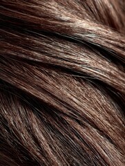 Naklejka premium close up professional styling voluminous mate dark brown hair