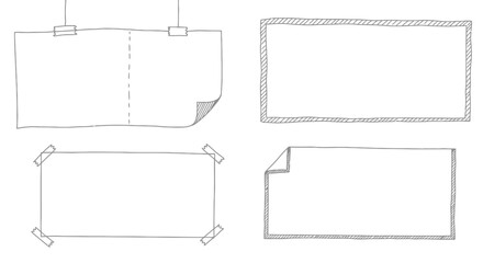 set of blank note papers