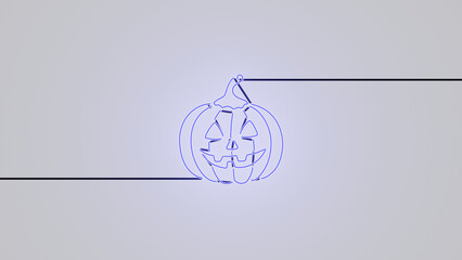 Calabaza ne&oacute;n azul alfa.