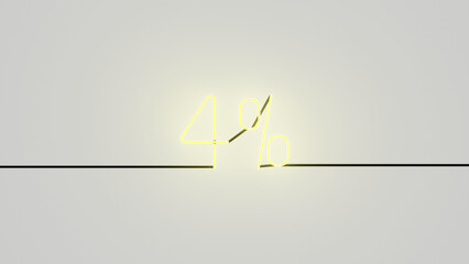 4% ne&oacute;n amarillo alfa.