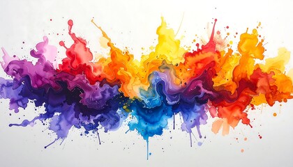Fototapeta premium Colorful Abstract Paint Splashes.