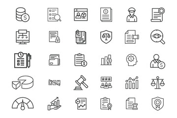 Business and finance icon set for web, mobile, and communication design