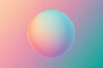Iridescent egg shape with soft gradient background