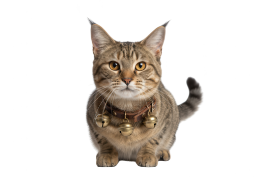 Cute Cat with Bells - Holiday Cheer