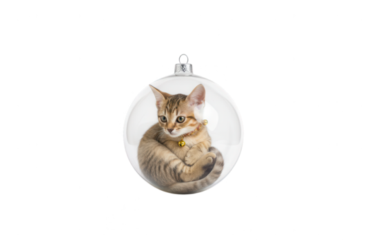 Kitten in a Christmas Ornament: Holiday Cheer with a Furry Friend