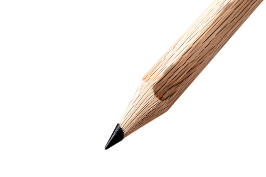 Sharp wooden pencil point ready for creative writing and drawing projects, a symbol of education, school supplies, and artistic skill, inspiration, and design