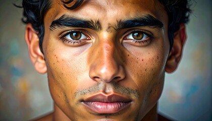 Close-up Portrait of a Young Man.