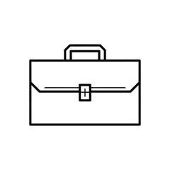 Minimalist Line Art of a Briefcase business professional work office bag portfolio document leather accessory corporate finance career