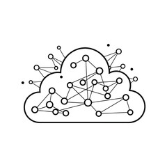 Cloud Computing Network Icon illustration technology data connection digital internet system communication server storage online