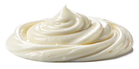 Swirled White Cream or Frosting with Peak on Transparent Background graphic design isolated on a transparent background