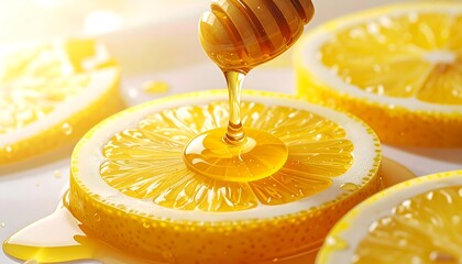 Honey and Lemon Healthy Food Image.
