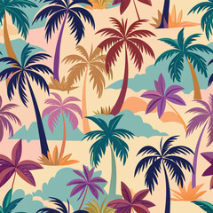 set of palm  trees