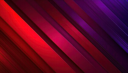 Diagonal gradient stripes of red, magenta, and violet create a layered geometric pattern