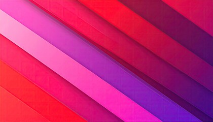 Colorful, layered diagonal stripes transitioning from red to purple, creating depth