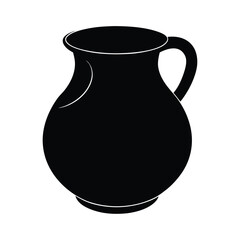 Clay Mortar Pestle Sil Batta Silhouette Icon