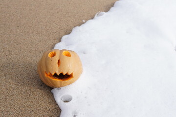 Halloween Pumpkin by the Sea in Day of the Dead