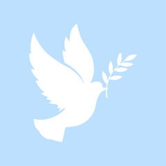 Dove of peace with olive branch Vector Design
