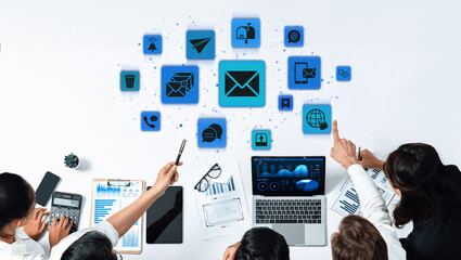 Email icons show digital communication, email service, and inbox management. Email supports online messaging, email notification, and secure exchange. Entice