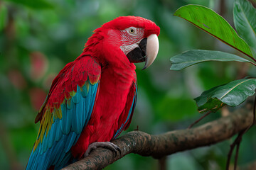 Obraz premium scarlet macaw parrot