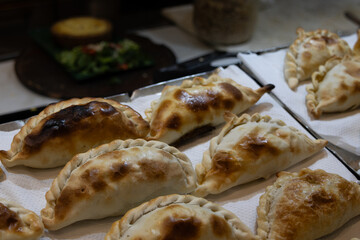 Argentinian empanadas fresh from the oven with the crust shining