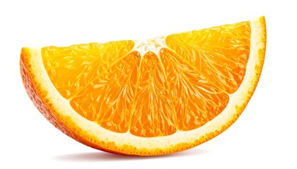 Close Up Orange Slice, Vibrant Citrus Fruit.