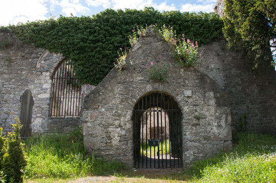Ruins of St Canice's abbey and graveyard in Finglas