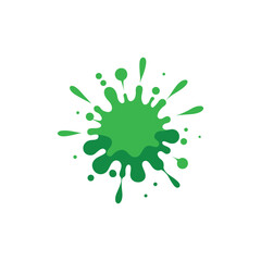 A splash of bright green blue pink paint on a white background, symbolizing creativity and freshness