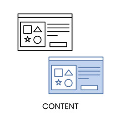 Content web icon outline sign symbol design vector