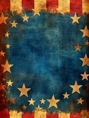 AI Generated - American flag with stars on a grunge background. Commercial illustration artwork for business applications. High-resolution. Premium quality. Professional grade. Detailed composition.