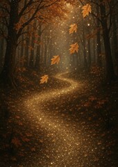 Fototapeta premium Enchanted autumn forest path