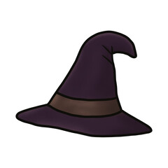 Halloween witch hat Illustration